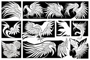 Draw me a phoenix in profile tattoo idea