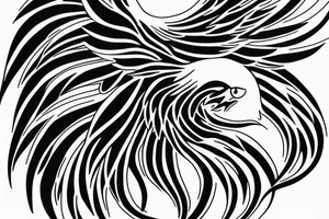 Draw me a phoenix in profile tattoo idea