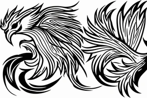 Draw me a phoenix in profile tattoo idea