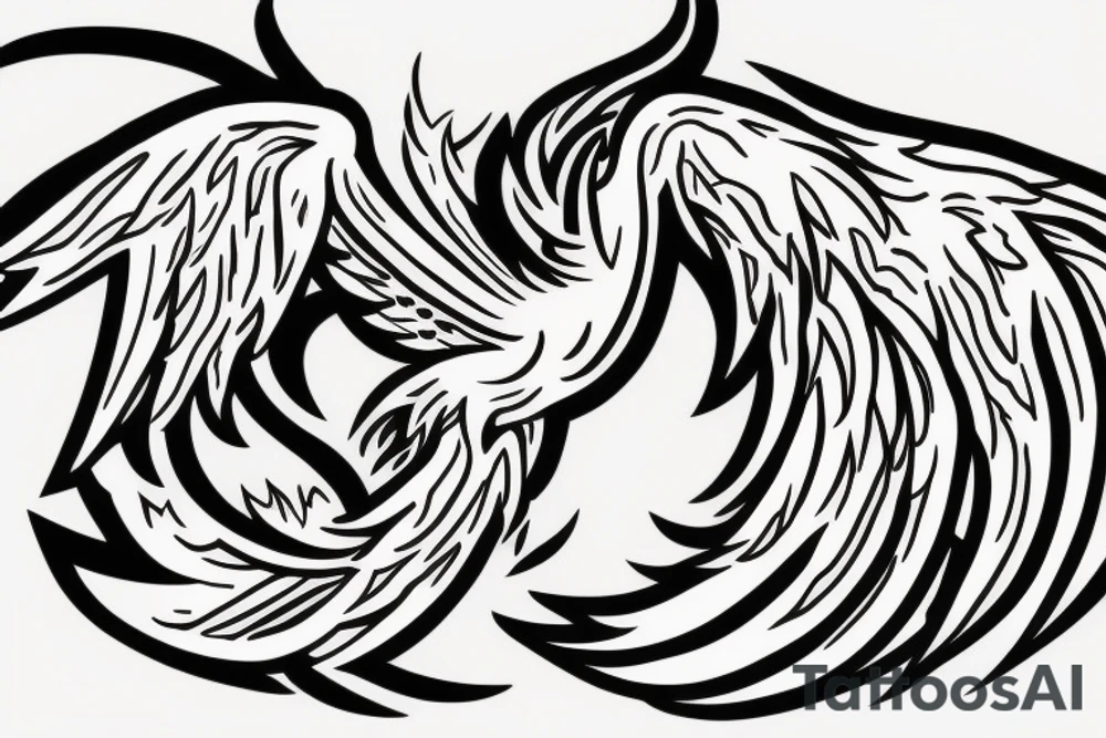 Draw me a phoenix in profile tattoo idea