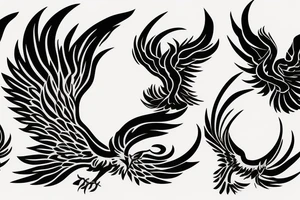 Draw me a phoenix minimalist tattoo idea