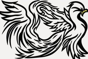 Draw me a phoenix minimalist tattoo idea