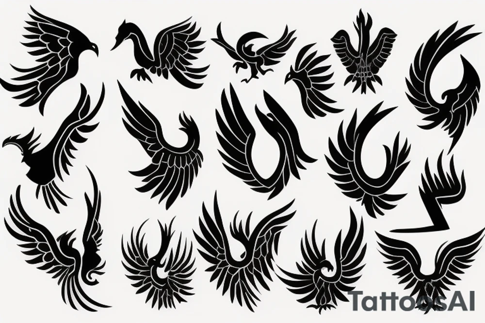 Draw me a phoenix minimalist tattoo idea