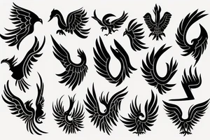Draw me a phoenix minimalist tattoo idea