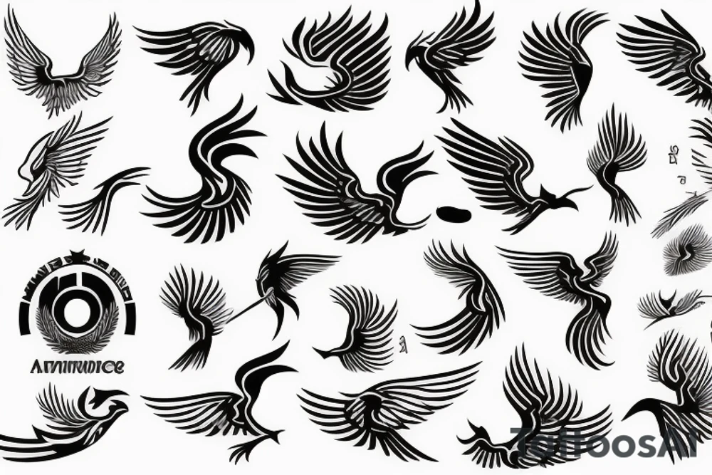 Draw me a phoenix minimalist tattoo idea