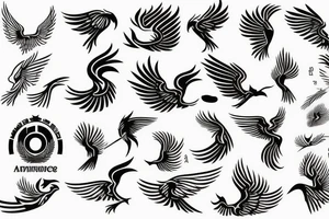 Draw me a phoenix minimalist tattoo idea