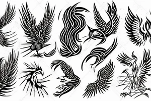 phoenix minimalist tattoo idea