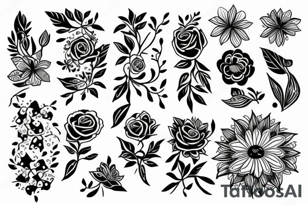 flowers tattoo idea