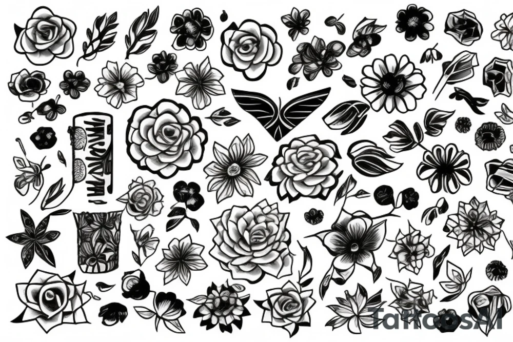 flowers tattoo idea