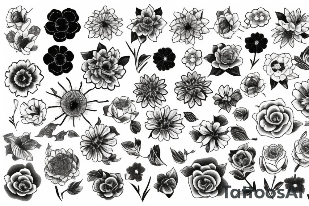 flowers tattoo idea