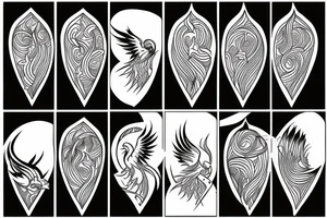 phoenix with heart tattoo idea