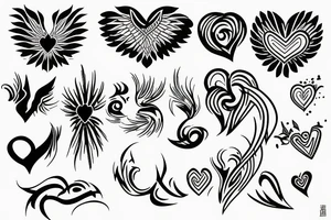 phoenix with heart tattoo idea