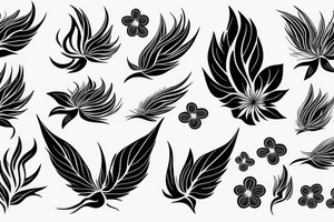 phoenix with flower tattoo idea