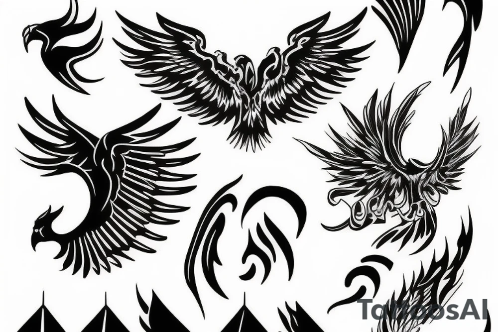 phoenix easy tattoo idea