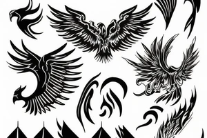 phoenix easy tattoo idea