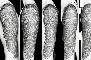 phoenix flower tattoo idea