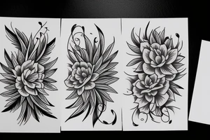 phoenix flower tattoo idea