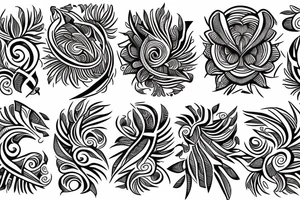 phoenix flower tattoo idea