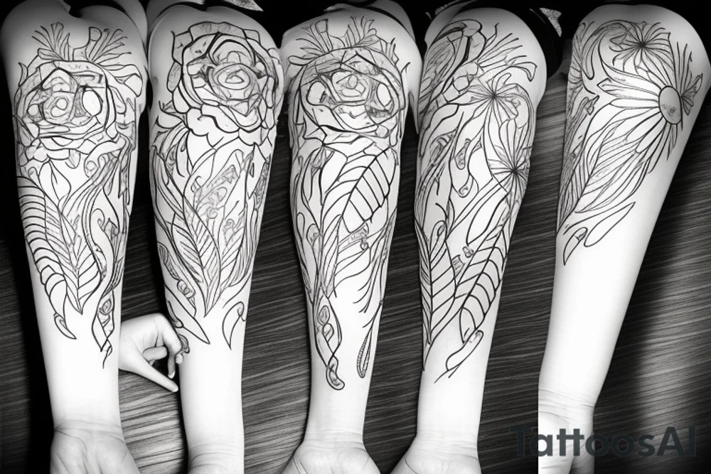 phoenix girly tattoo idea
