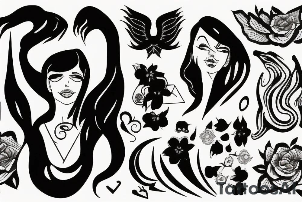 phoenix girly tattoo idea