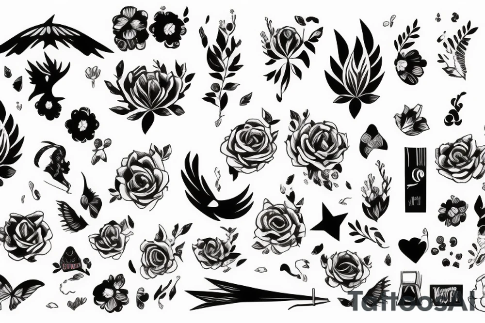 phoenix girly tattoo idea
