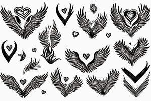 phoenix with heart tattoo idea