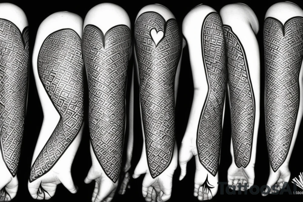 phoenix with heart tattoo idea