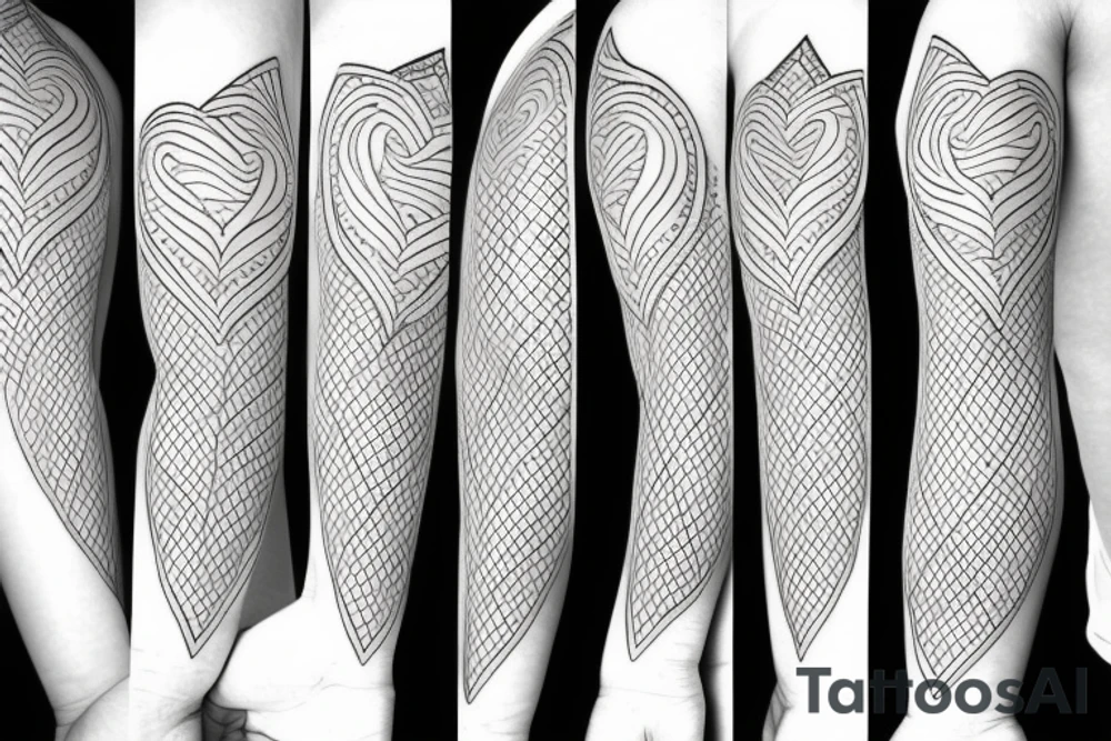 phoenix with heart tattoo idea