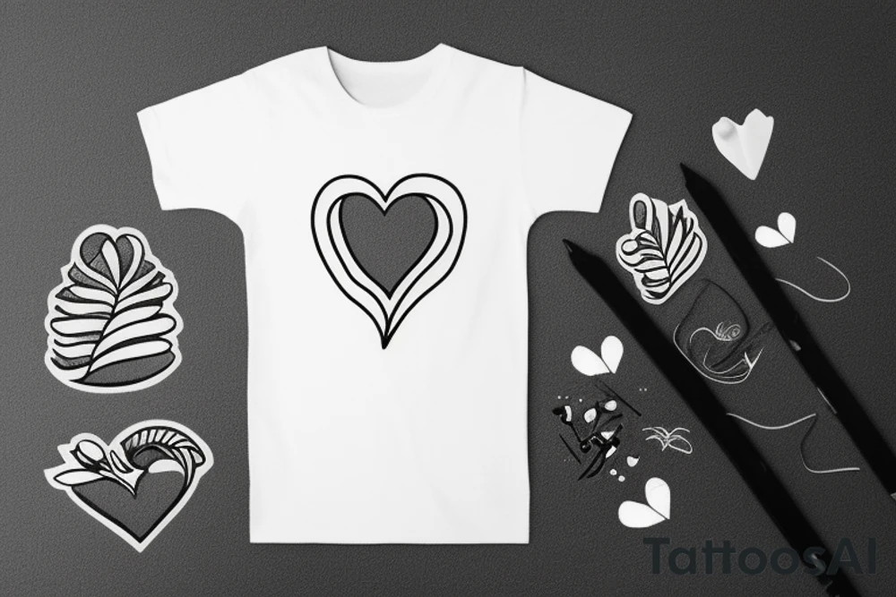 phoenix with heart tattoo idea