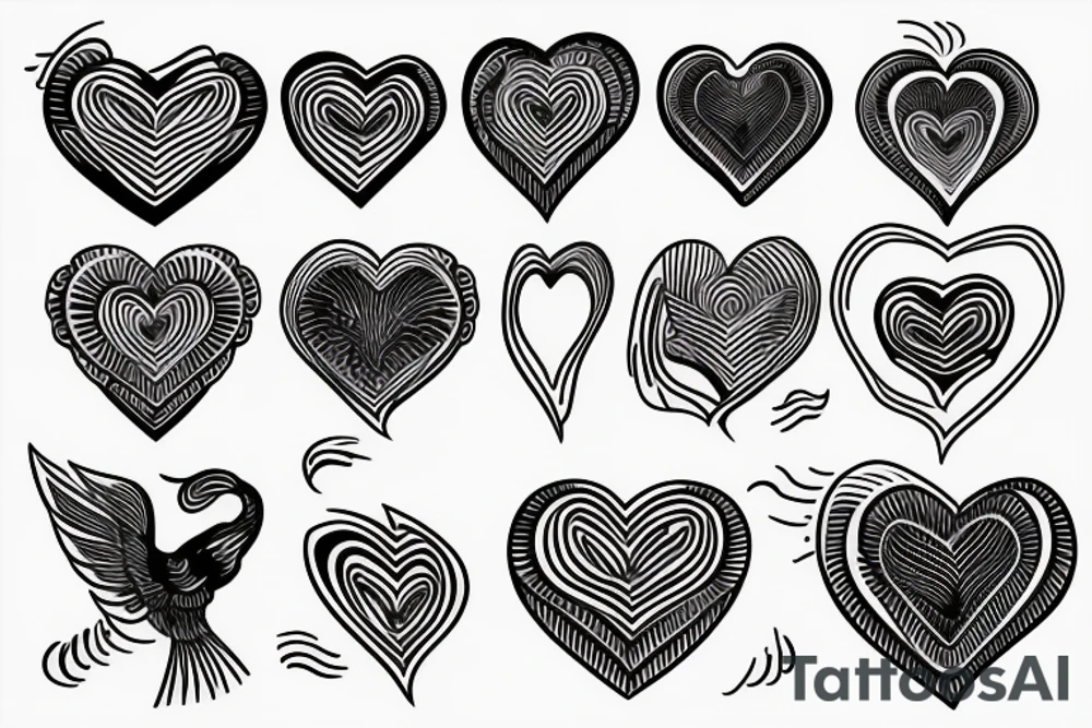 phoenix with heart tattoo idea