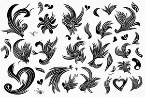 phoenix with heart tattoo idea