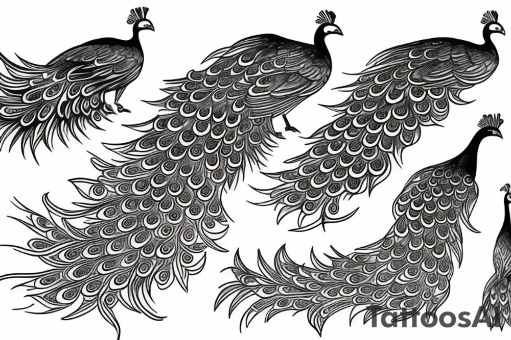 phoenix peacock tattoo idea