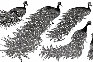 phoenix peacock tattoo idea