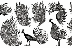 phoenix peacock tattoo idea