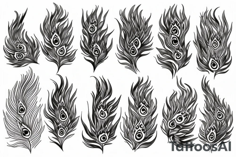 phoenix peacock tattoo idea