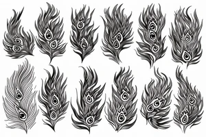 phoenix peacock tattoo idea