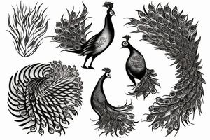 phoenix peacock tattoo idea