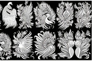 phoenix peacock tattoo idea