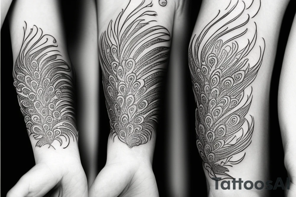 phoenix peacock tattoo idea