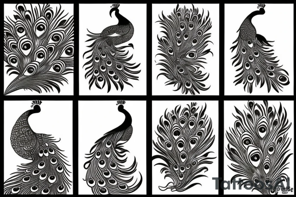 phoenix peacock tattoo idea