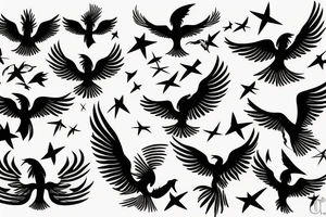 phoenix flying tattoo idea