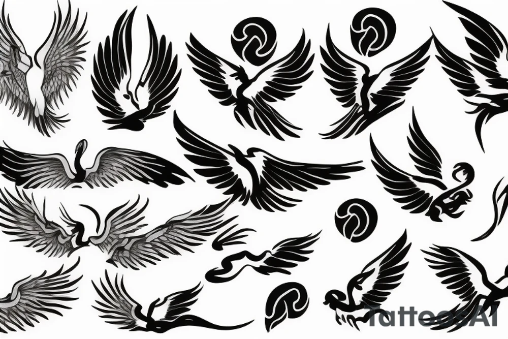 phoenix flying tattoo idea