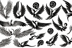 phoenix flying tattoo idea