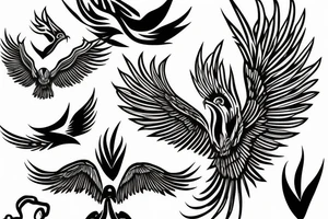 phoenix flying tattoo idea