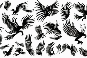phoenix flying tattoo idea