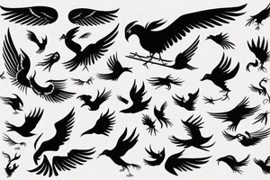 phoenix flying tattoo idea