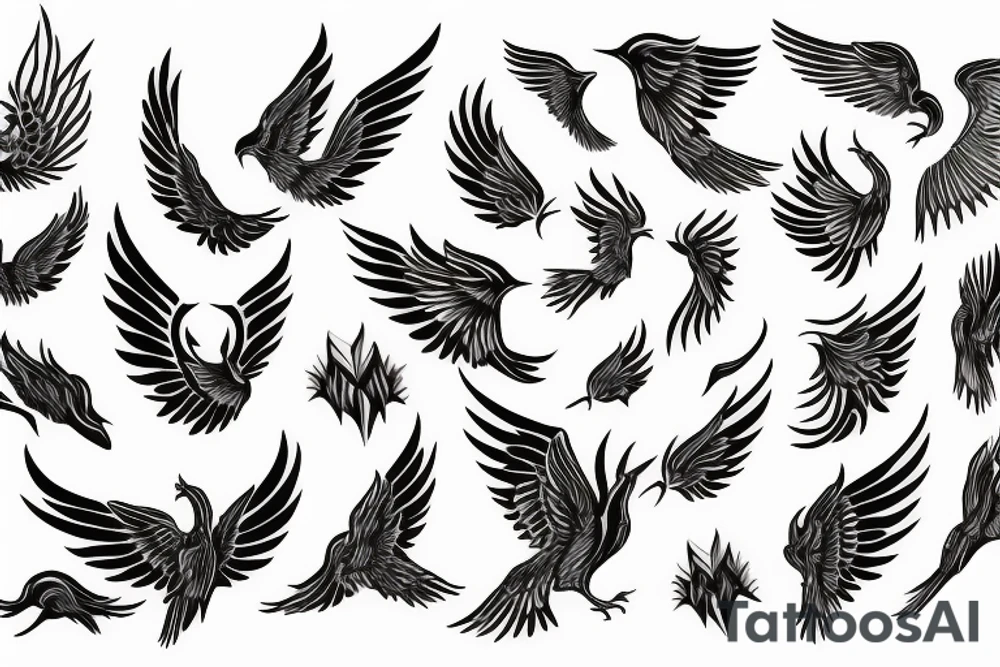 phoenix flying tattoo idea