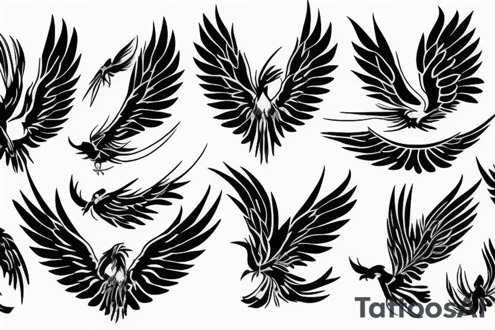 phoenix flying tattoo idea