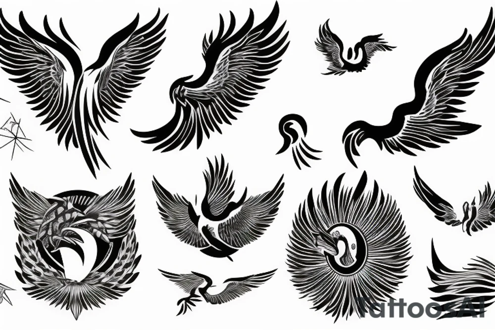 phoenix flying tattoo idea