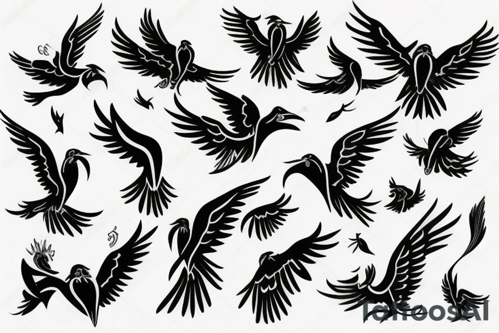 phoenix flying tattoo idea